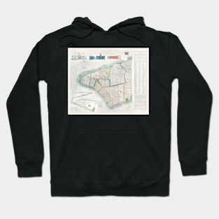 Vintage Map of Manhattan NYC Hoodie